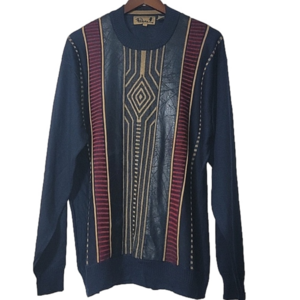 FALCONE Sweater, Vintage look, details! Wool blend, Mens' Size Large